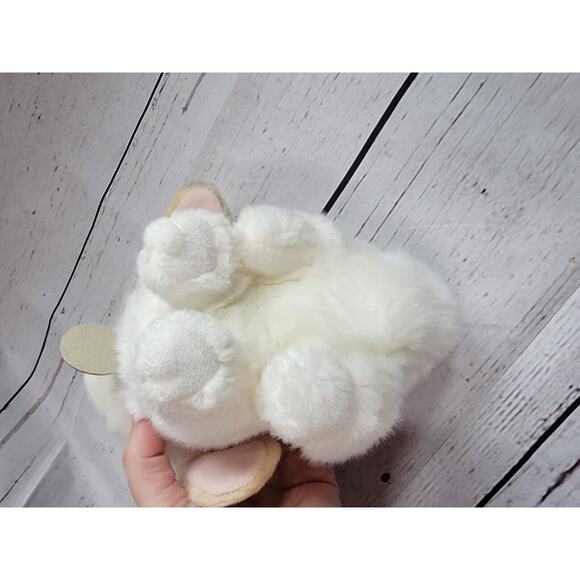 Miyoni by Aurora Rabbit Bunny White Tan ears 6” Plush Stuffed Animal Soft Easter - Picture 3 of 9